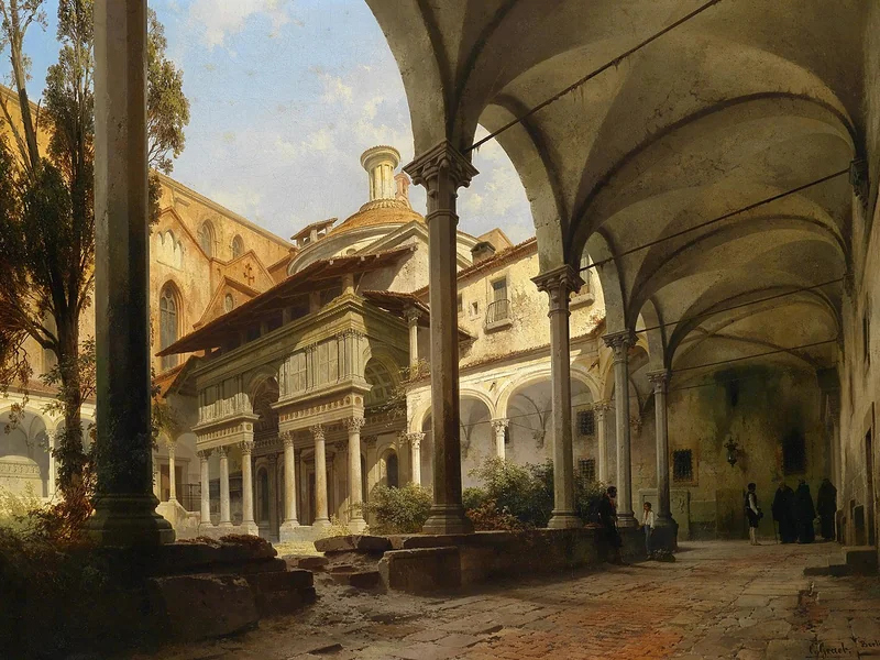 1816-Carl Georg Anton Graeb - La Basilica di Santa Croce (1858)